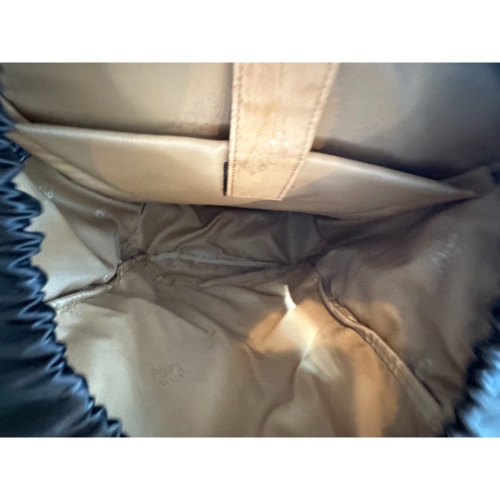 Pop's Kalahari Leather Trim Backpack Black Canvas Laptop Sturdy Bag Distressed - Picture 14 of 14